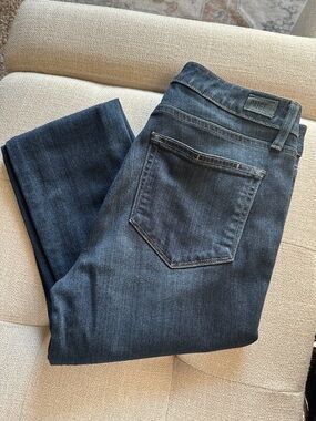 PAIGE Women's Slim Straight Jeans in Deep Indigo